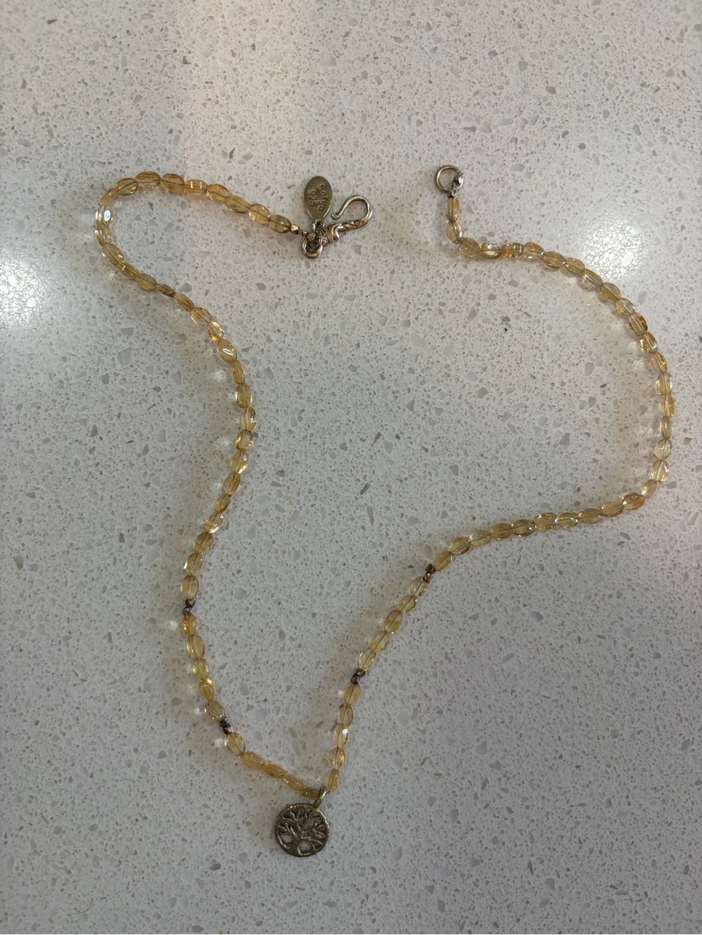 Satya Citrine Necklace with Tree of Life Pendant - Picture 2 of 3